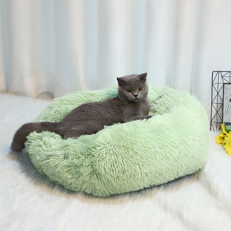 Fluffy Nap - Cuccia per gatti morbida a forma di cuscino peloso