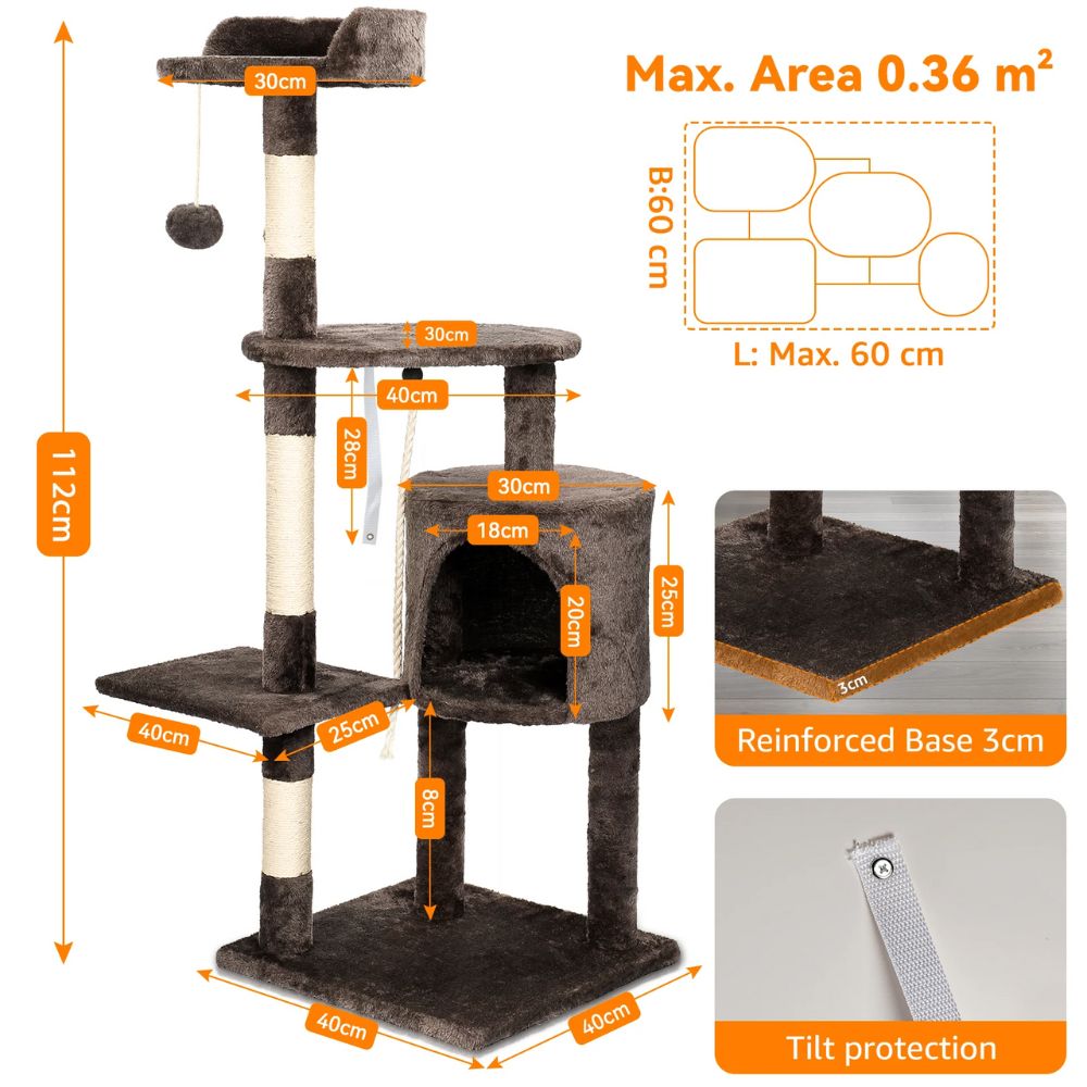 Dreamy Cat Tower - Albero tiragraffi a torre per gatti
