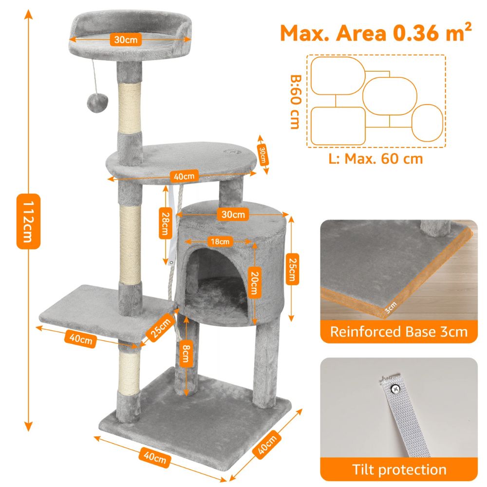 Dreamy Cat Tower - Albero tiragraffi a torre per gatti