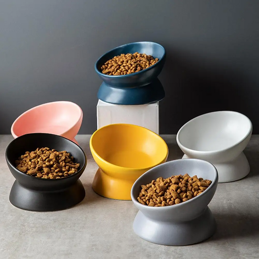 Happy Meal - Ciotola in ceramica ergonomica e di design per gatti