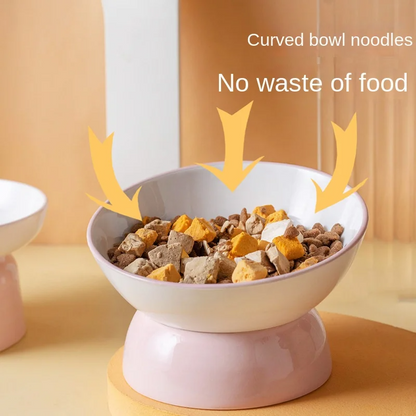 Tilt&amp;Taste – 人間工学に基づいた傾斜式猫用嘔吐防止セラミックボウル