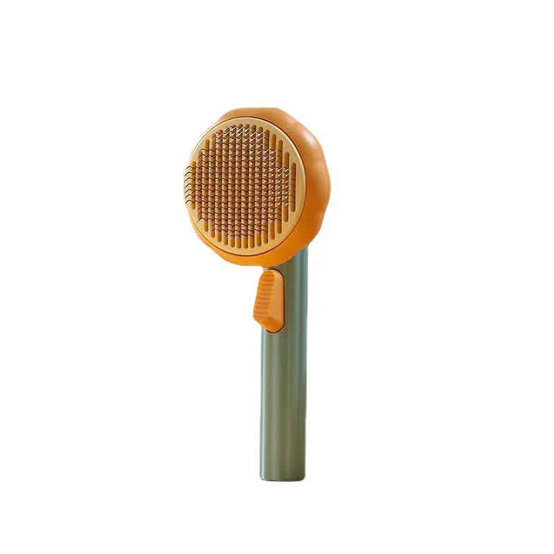 Purrrfect Groomer - Spazzola per gatti con pulsante rimuovi peli